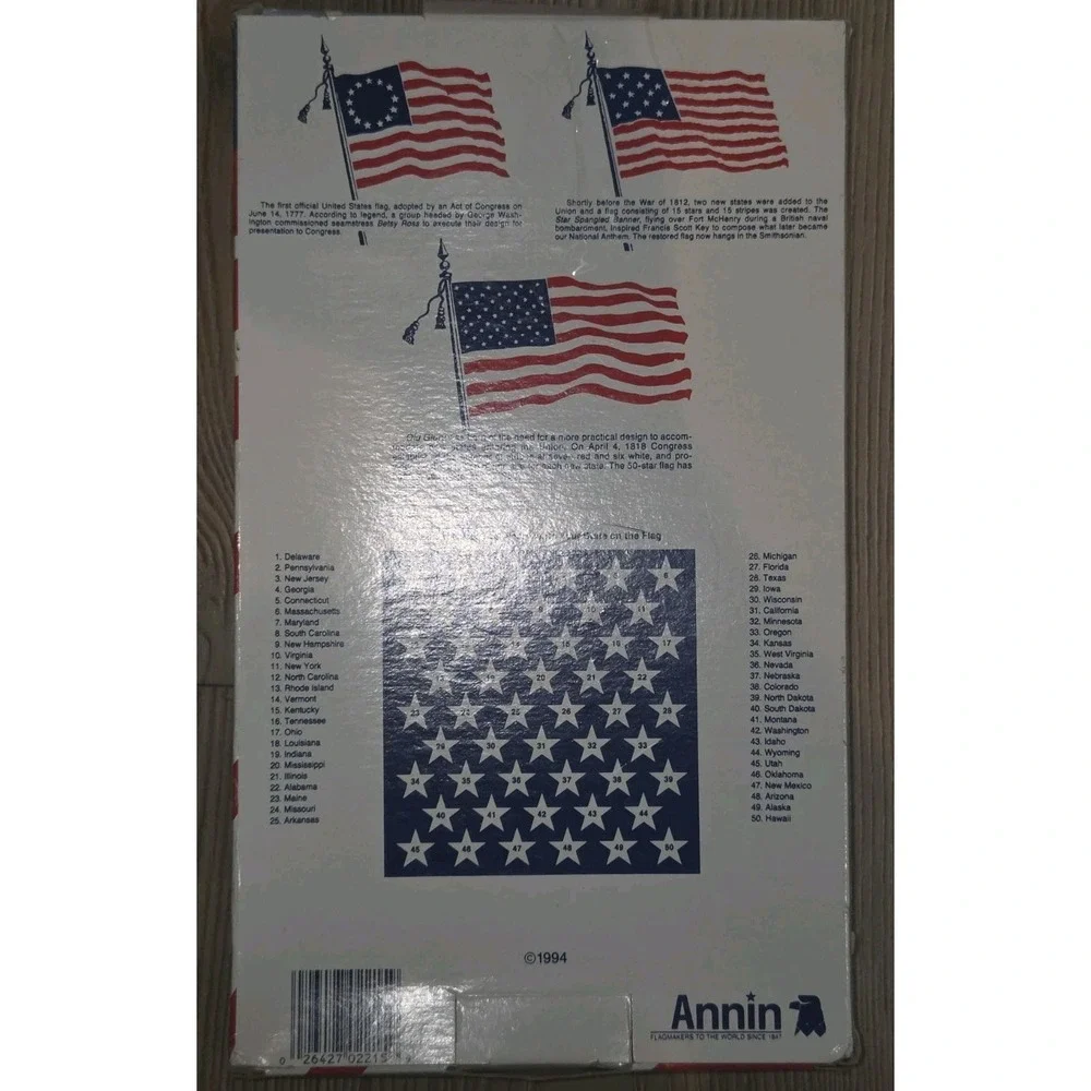 Annin 4x6 USA American Flag Deluxe Nylon Large Embroidered Stars Sewn Stripes